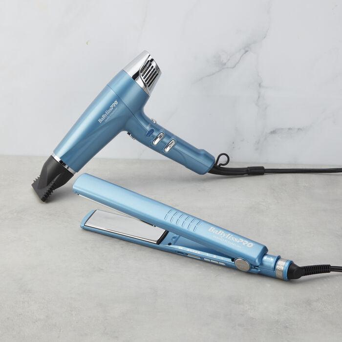 BaBylissPRO Nano Titanium Dual Ionic 1 1 4 Flat Iron and Dryer BNT9
