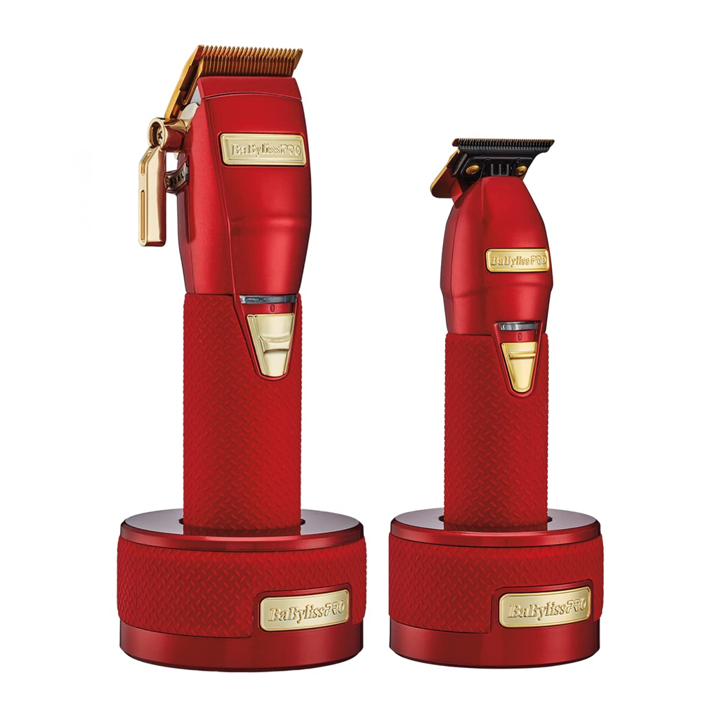 BaBylissPRO Red FX Boost+ Limited Edition Clipper & Trimmer Set w