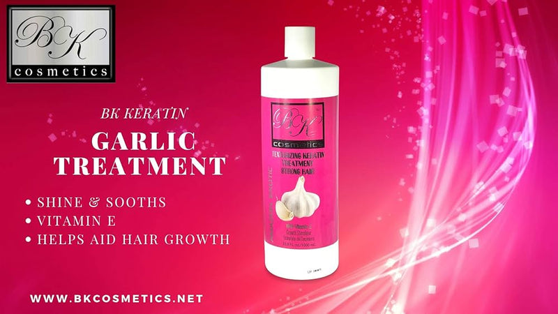 BK Cosmetics Keratin Classic Amazon Blowout Treatment – Garlic & Collagen Formula (33.8 oz) | Professional Hair Straightening for All Hair Types