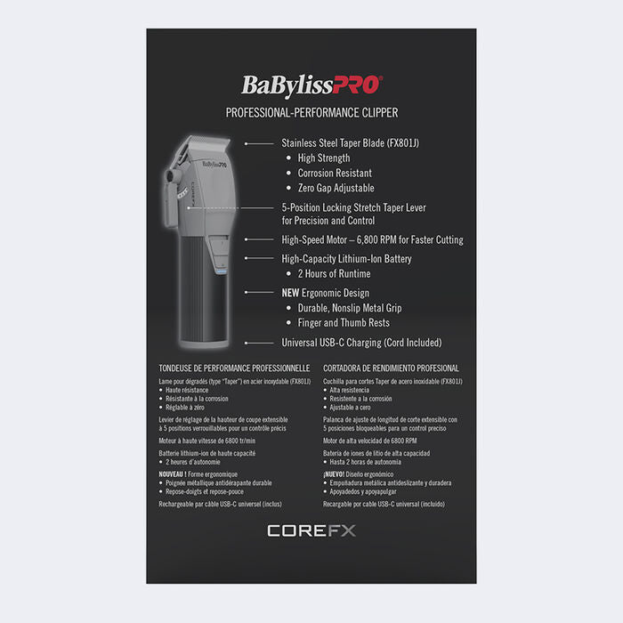 BaBylissPro CoreFX Wireless Clipper