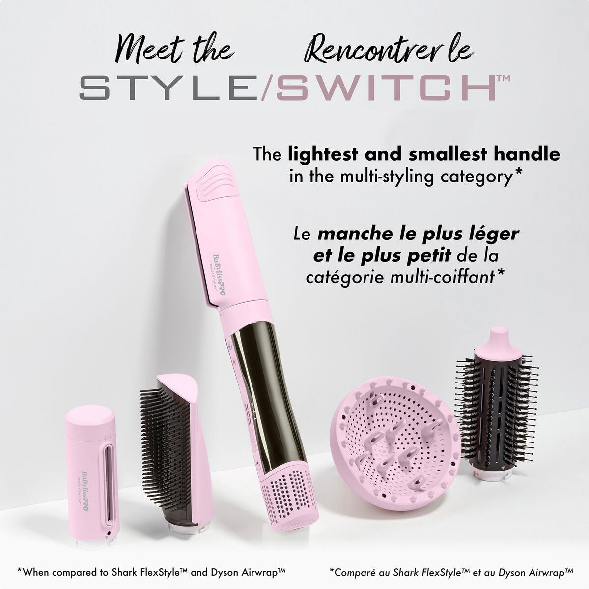 BaBylissPRO - StyleSwitch Ionic Multi-Styler & Dryer (Pink