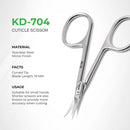 Cuticle Scissor KD.704 - 91mm (Stainless Steel) - AdrianaBeautySupply