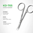 Cuticle Scissor KD.705 - 99mm (Stainless Steel) - AdrianaBeautySupply