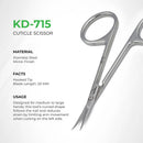 Cuticle Scissor KD.705 - 102.5mm (Stainless Steel) - AdrianaBeautySupply