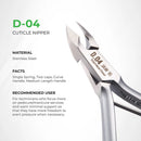 Cuticle Nipper D.04 Jaw 16 ( Stainless Steel ) - AdrianaBeautySupply