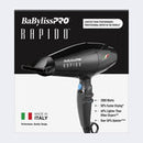 BaBylissPRO™ Rapido™ Professional Dryer - AdrianaBeautySupply
