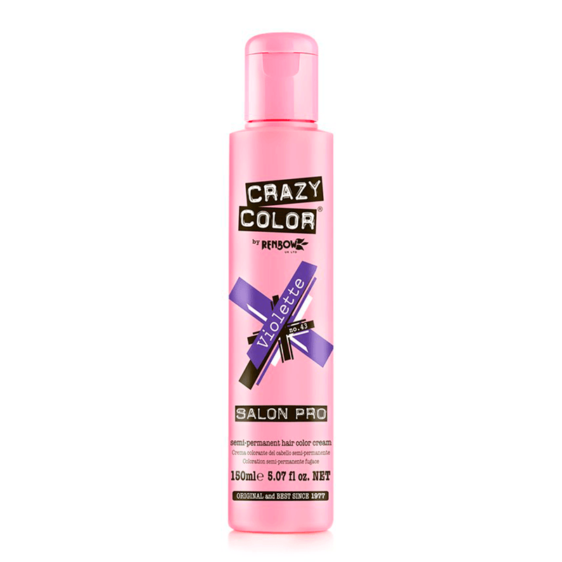 43 Violette | Crazy Color Semi-Permanent Hair Color - AdrianaBeautySupply II