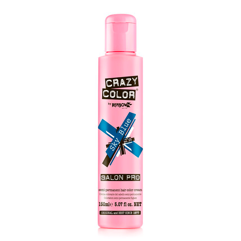 59 Sky Blue | Crazy Color Semi-Permanent Hair Color - AdrianaBeautySupply II