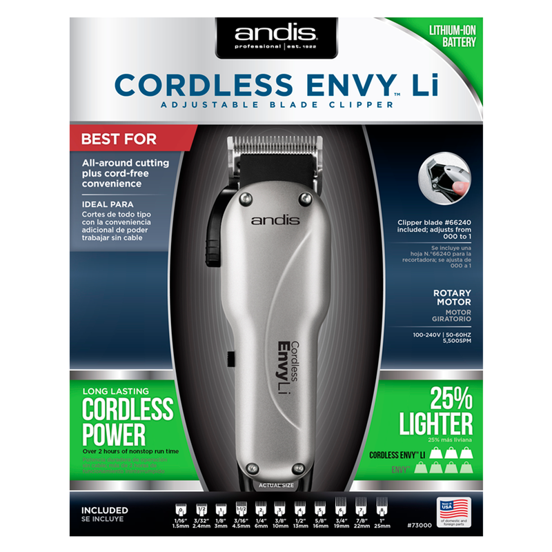 Cordless Envy® Li Adjustable Blade Clipper