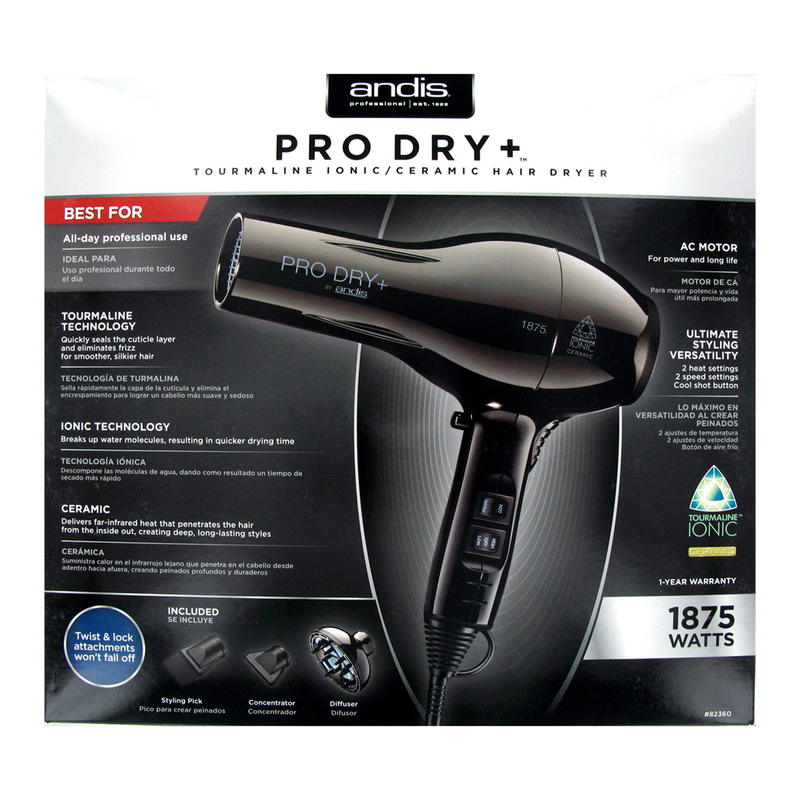 PRO DRY + Tourmaline Ionic / Ceramic Hair Dryer