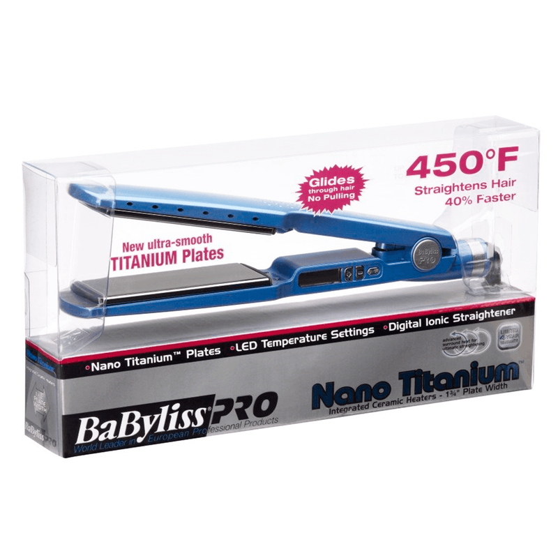 BaBylissPro™ Nano Titanium™ 1-1/4" Titanium-Plated Straightening Iron (Extended Plate)