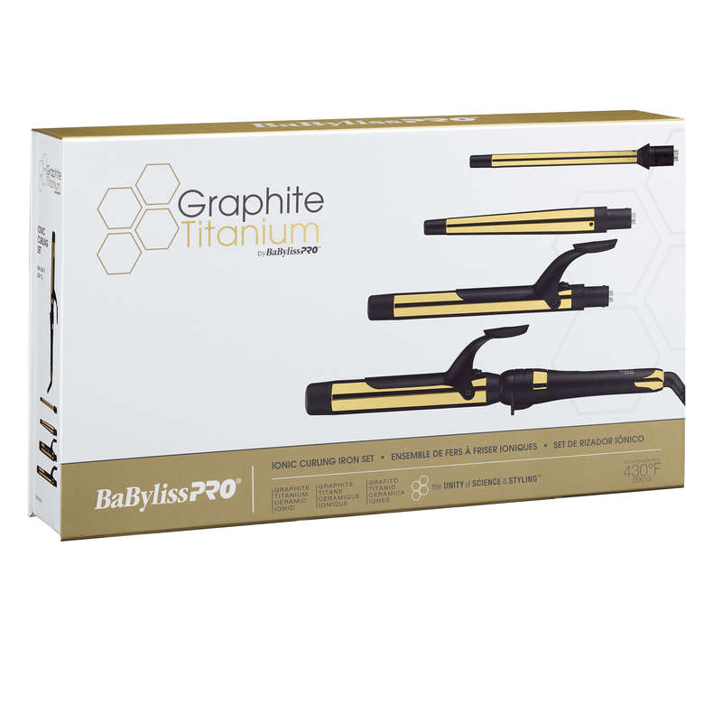 BabyLissPRO Graphite Titanium Ionic Curling Iron SET - AdrianaBeautySupply II