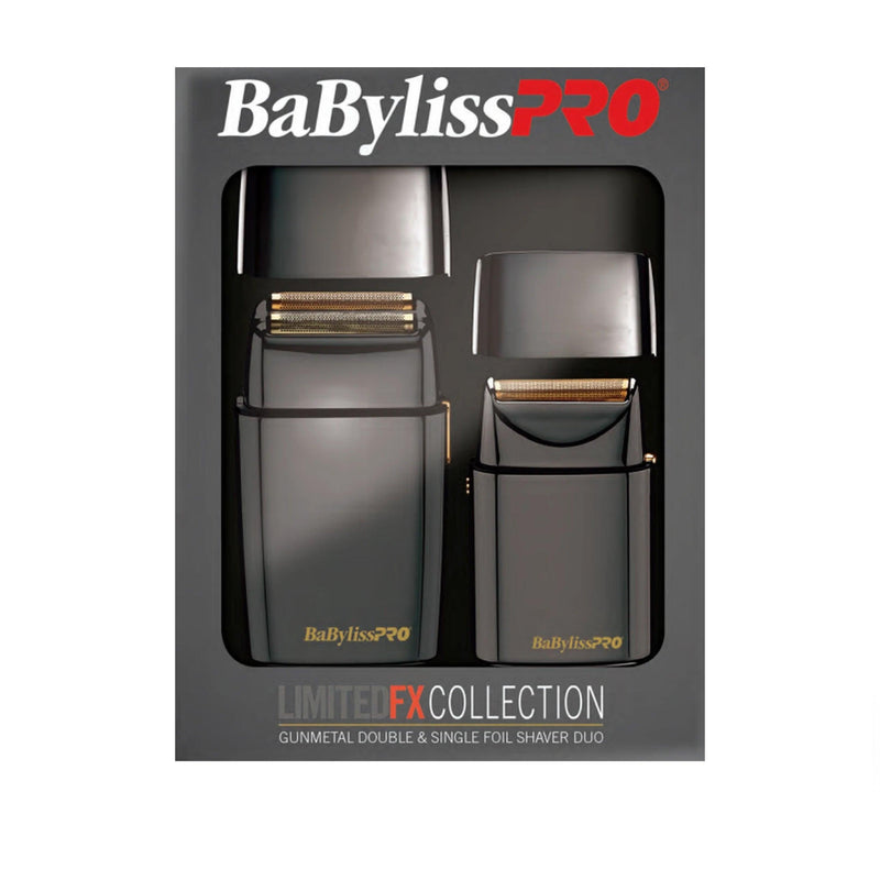 BaBylissPRO® LimitedFX Collection Gunmetal Double & Single Foil Shaver Duo - AdrianaBeautySupply II
