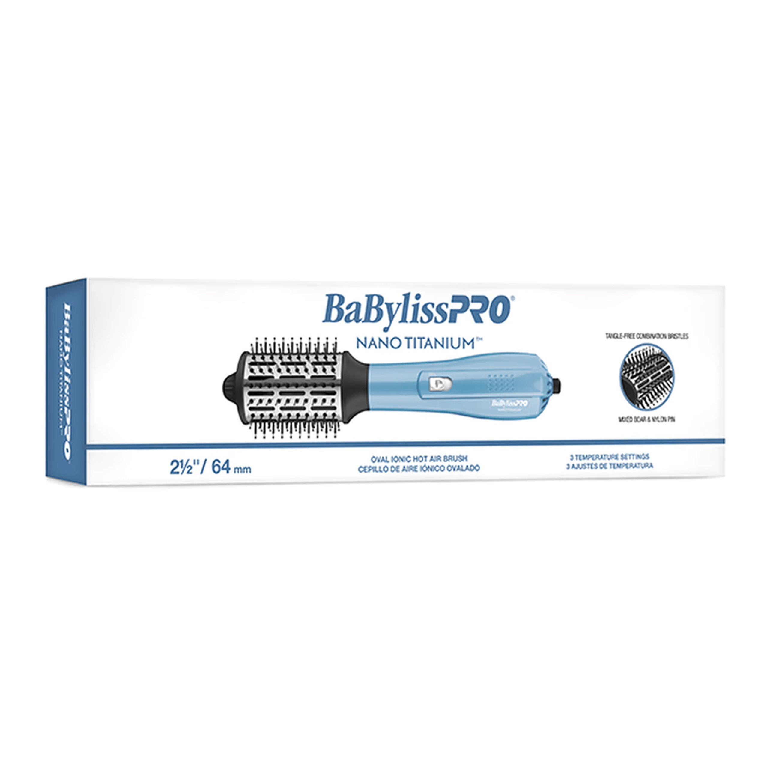 NWT BaBylissPRO Nano Titanium 2 1/2” Oval Iconic Hot Air Brush BaBylissPRO Nano Titanium 2 1/2 main image 4