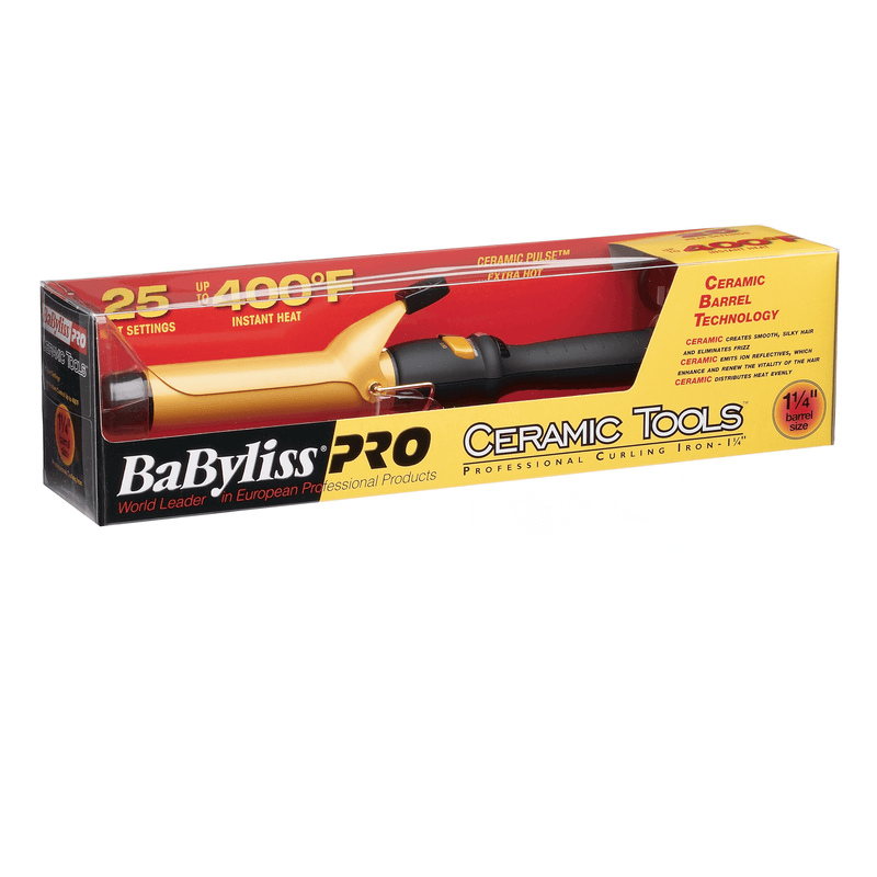 BaBylissPro™ Ceramic Tools™ 1-1/4" Spring Curling Iron - AdrianaBeautySupply II