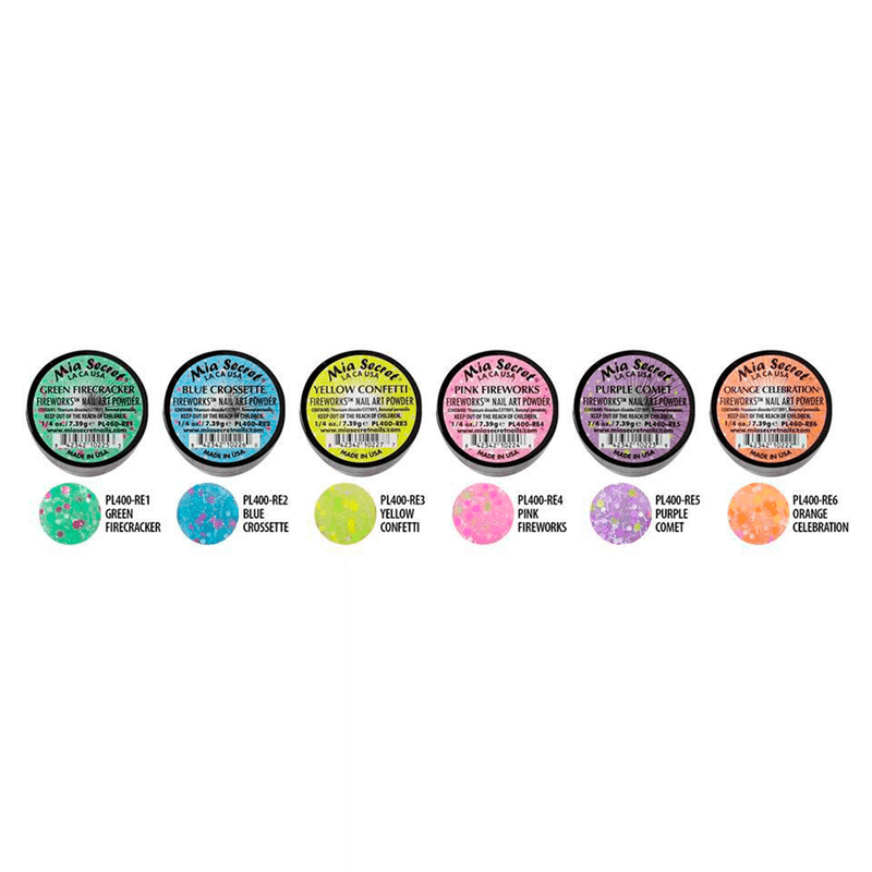 Fireworks Acrylic Powder Collection 6 Pcs Mix - AdrianaBeautySupply II