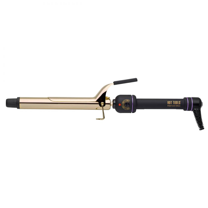 HOT TOOLS 1" Spring Curling Iron Extra Long 24K Gold