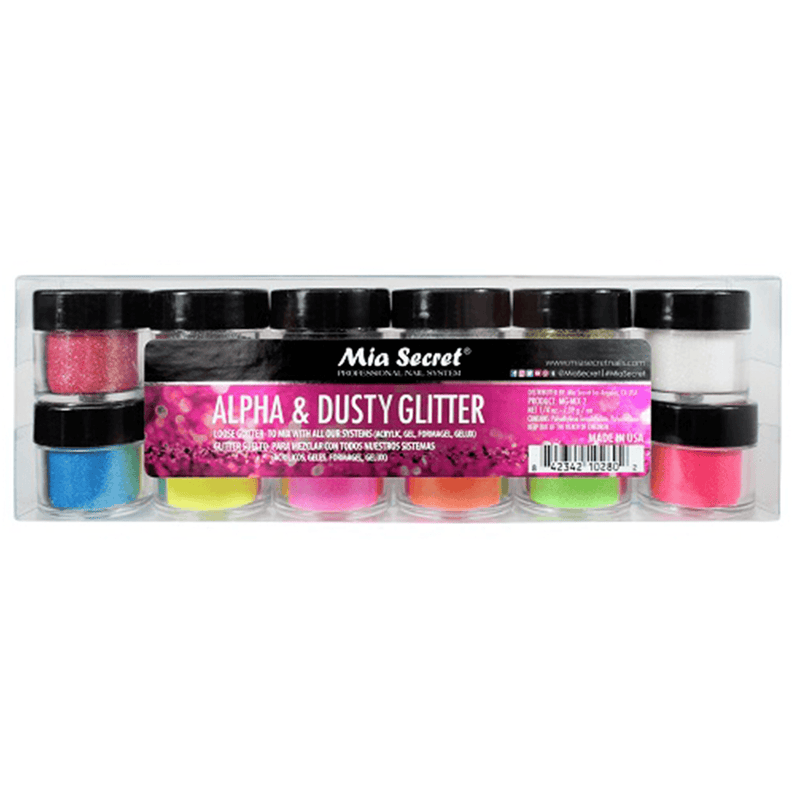 Alpha & Dusty Glitter Collection Mix 1/4 Oz - AdrianaBeautySupply II