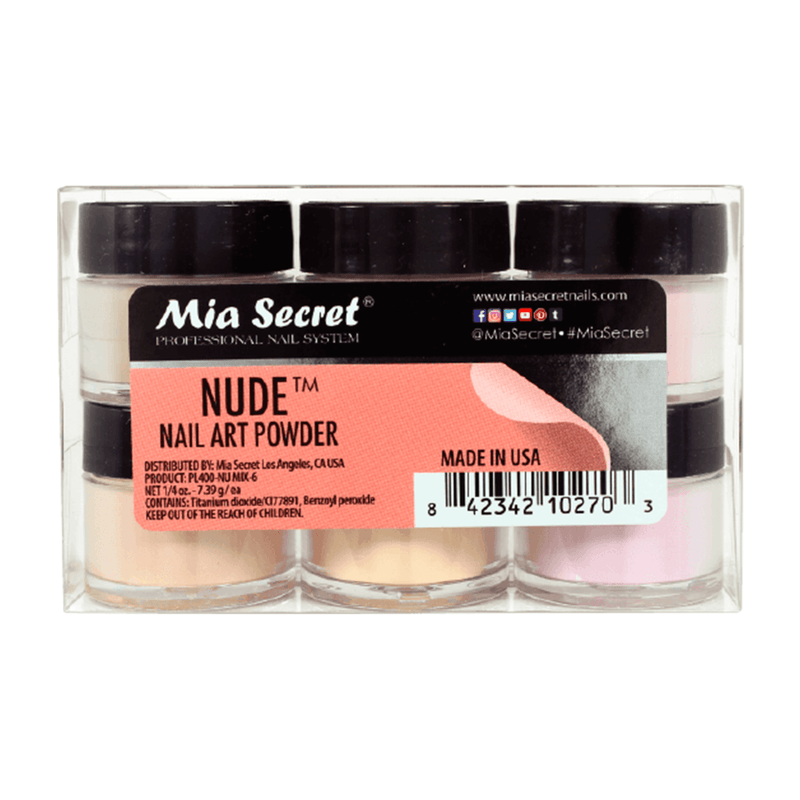 Nude Acrylic Powder Collection Mix 1/4 Oz - AdrianaBeautySupply II
