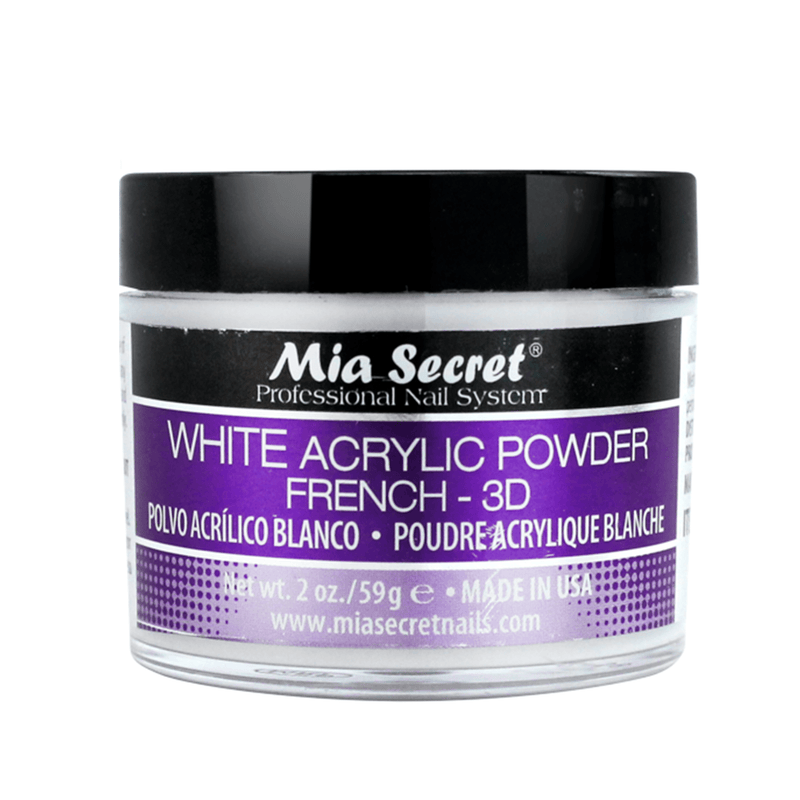 White Acrylic Powder - Mia Secret - AdrianaBeautySupply II