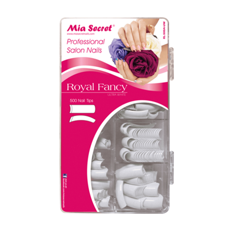Royal Fancy 500Tip Acrylic Case Ultra white - AdrianaBeautySupply II