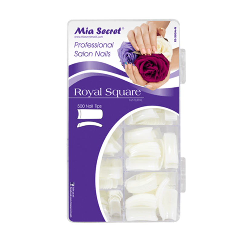 Royal Square 500Tip Acrylic Case Natural - AdrianaBeautySupply II