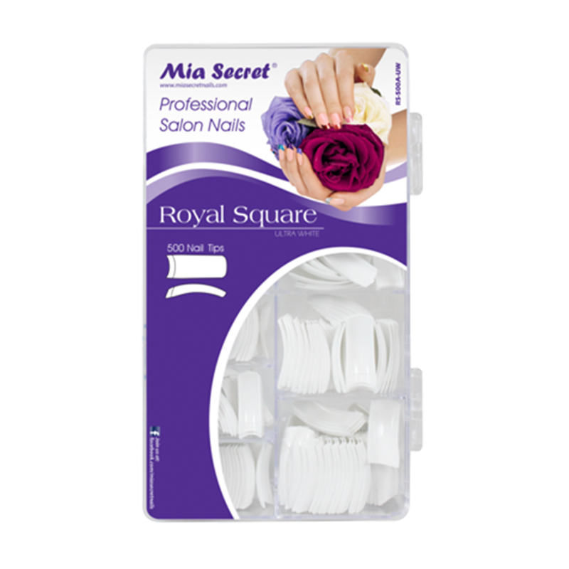Royal Square 500Tip Acrylic Case Ultra white