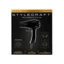 STYLECRAFT PeeWee 1200 Foldable Handle Dryer (Black) - AdrianaBeautySupply II