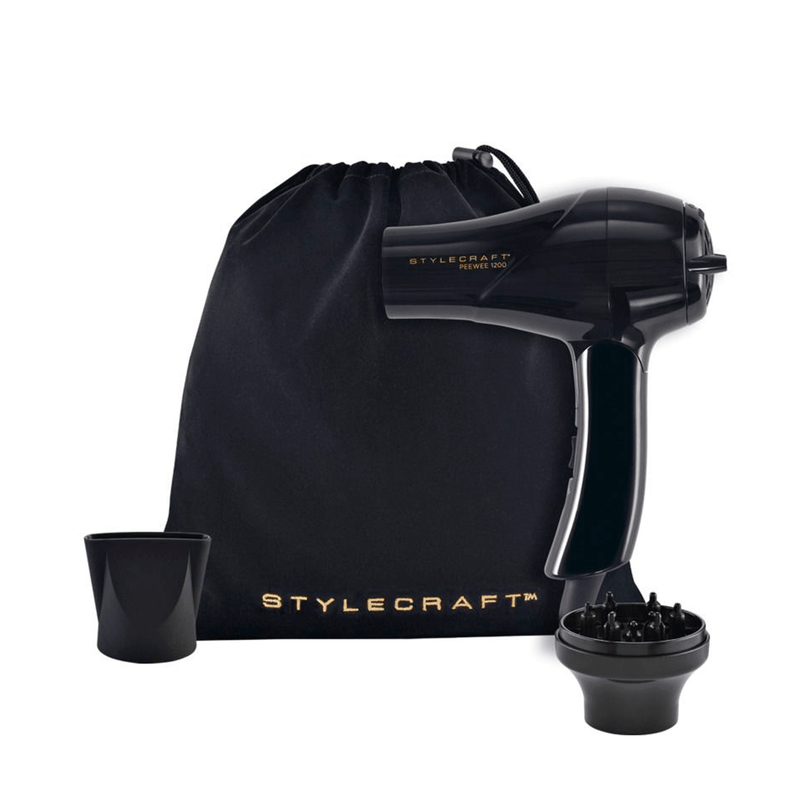 STYLECRAFT PeeWee 1200 Foldable Handle Dryer (Black)