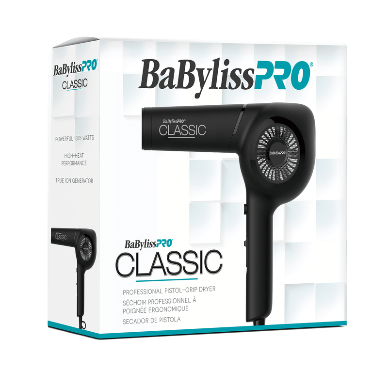 BaBylissPRO CLASSIC Profesional Pistol - Grip Dryer - Black - AdrianaBeautySupply II