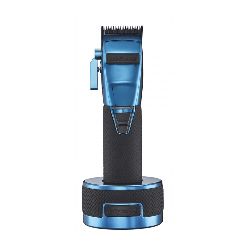 BaByliss PRO Blue FX Boost+ Limited Edition Clipper & Trimmer Set w/ Charging Base (FXHOLPKCTB-BC) - AdrianaBeautySupply II