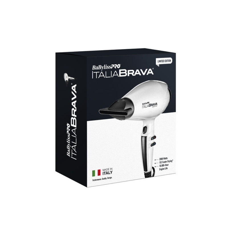BaByliss PRO Limited Edition Italia Brava Hair Dryer (White)