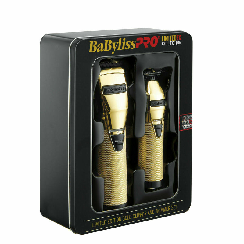 BabylissPro LimitedFX Gold/Black Clipper and Trimmer Combo